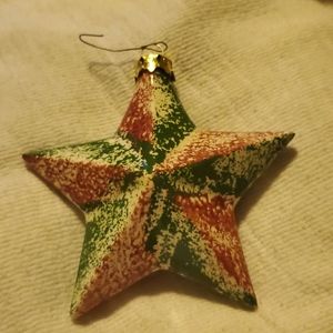 Vintage glass star tree ornament